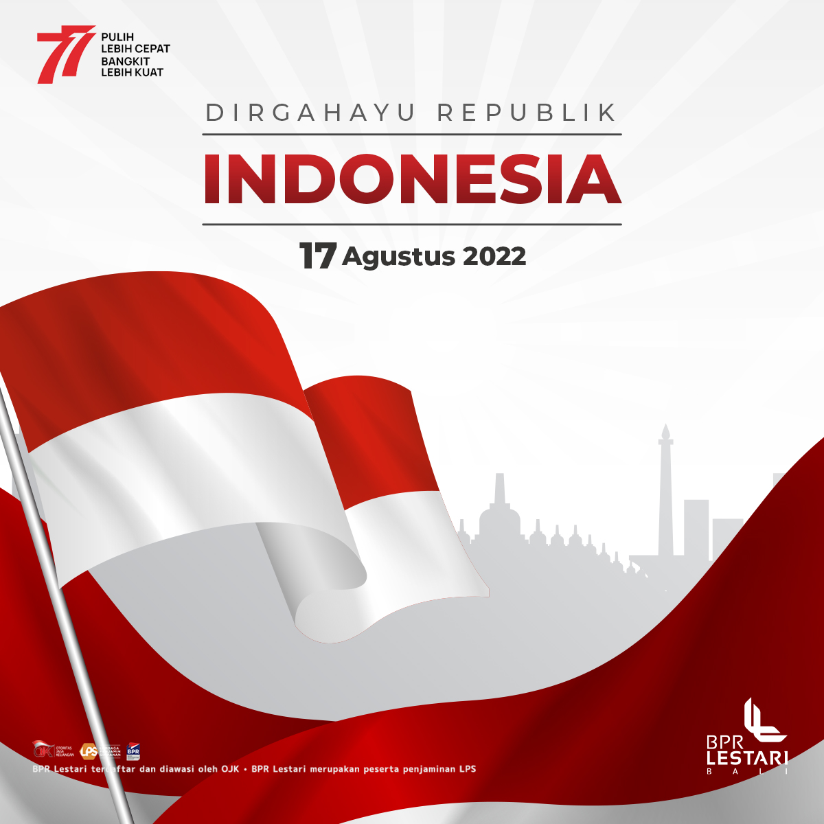 LestariHealthy's tweet photo. Tidak ada hasil yang memuaskan tanpa kerja keras dan perjuangan yang gigih. Tidak ada kegigihan perjuangan dan kerja keras yang tidak menghasilkan apa-apa. 77 Tahun Indonesia Merdeka

#LestariHealthy #77TahunIndonesiaMerdeka https://t.co/chc4Q33DTs