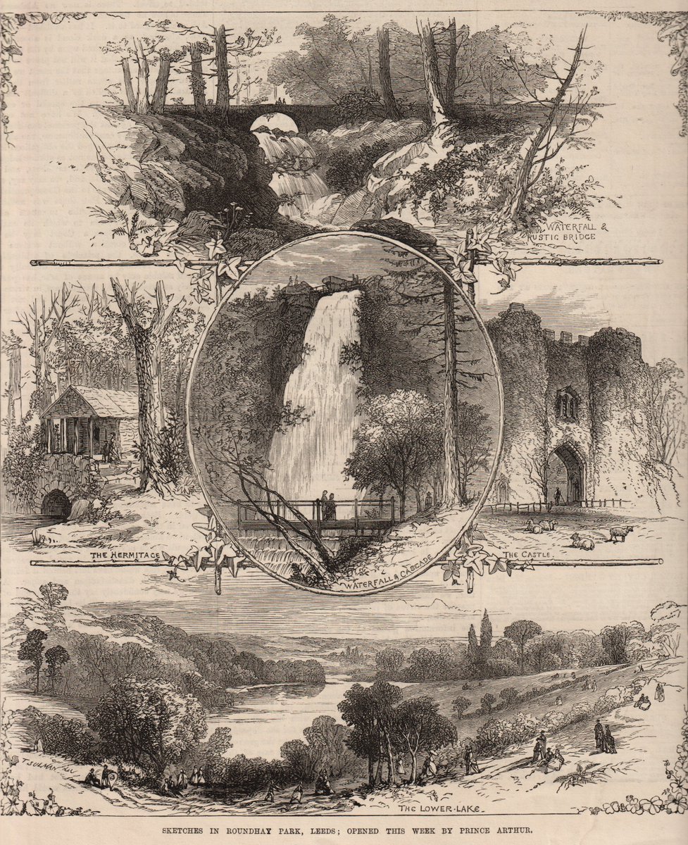 Views of Roundhay Park around the time of the opening in 1872. Thomas Sulman for the Illustrated London News.