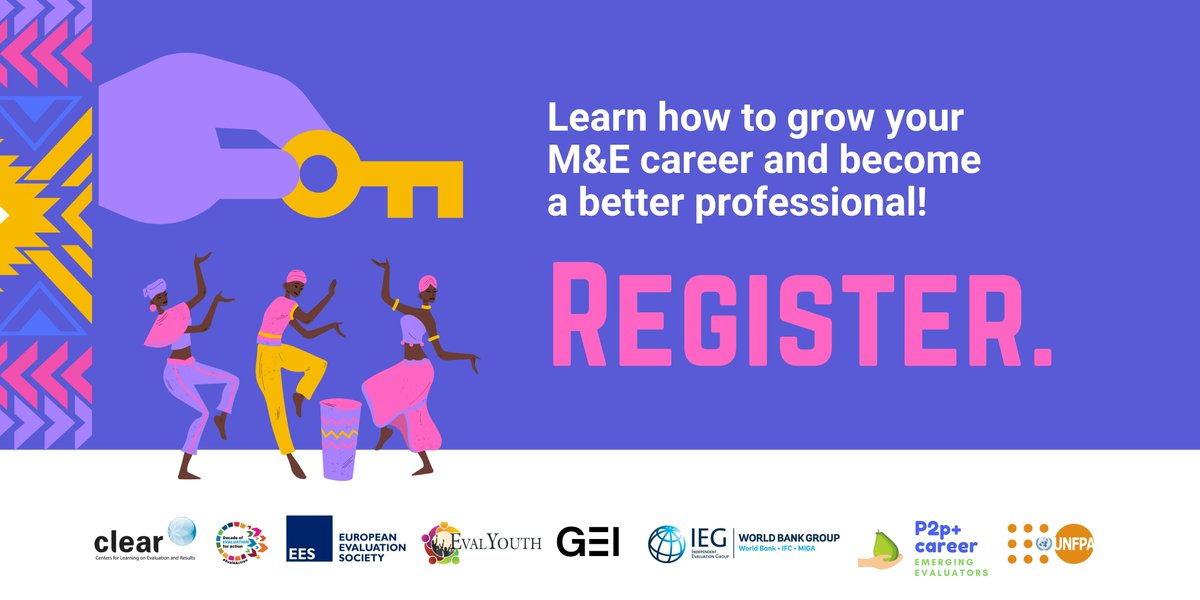 AFRICAN YEEs, starting today, check out👩‍🏫training sessions designed to accelerate emerging evaluators' careers! 📅 August 16th | 18th | 23rd | 25th, 14:00-16:00 CAT / 15:00-17:00 EAT 🌎 Register:   evaluationactivati.wixsite.com/my-site/upcomi… 
#Evaluation #CloseTheMandEGap