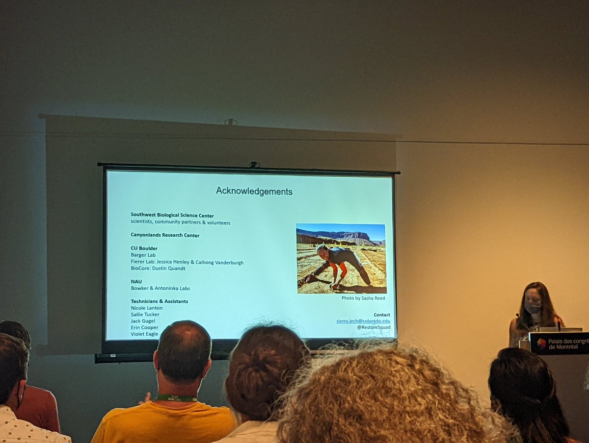 Dr. Dylan Enright (@dylan_j_enright) on Twitter photo Very cool talk by <a href="/RestoreSquad/">RestoreSquad</a> about creating greenhouse grown biocrusts for drykand restoration and how those compare to field created biocrusts! #ESA2022 Very cool talk by <a href="/RestoreSquad/">RestoreSquad</a> about creating greenhouse grown biocrusts for drykand restoration and how those compare to field created biocrusts! #ESA2022