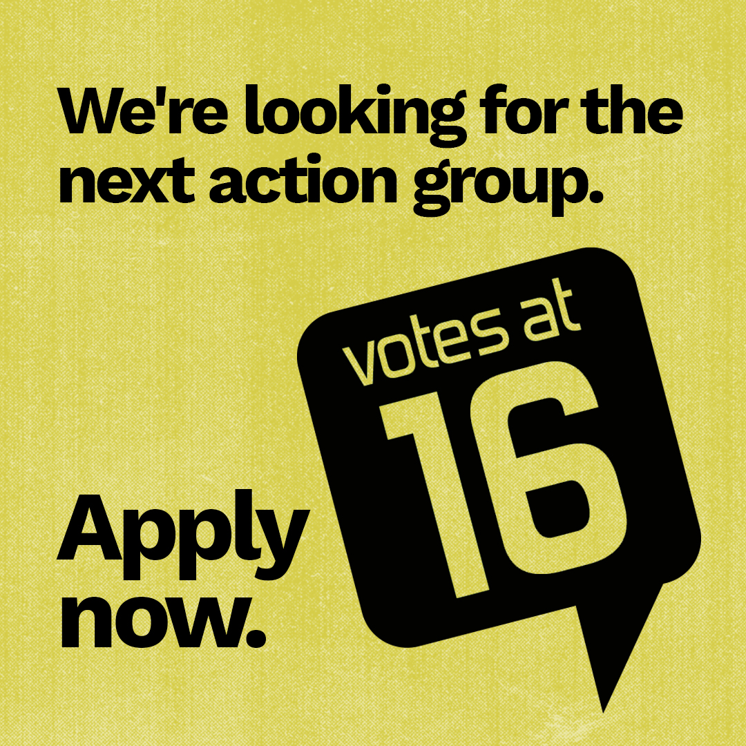 votesat16's tweet photo. Join our new youth action group for the chance to advocate for young people in support of #votesat16. Find out more on our website: https://t.co/JiG5QyRN1c https://t.co/i4HBZAbCrv