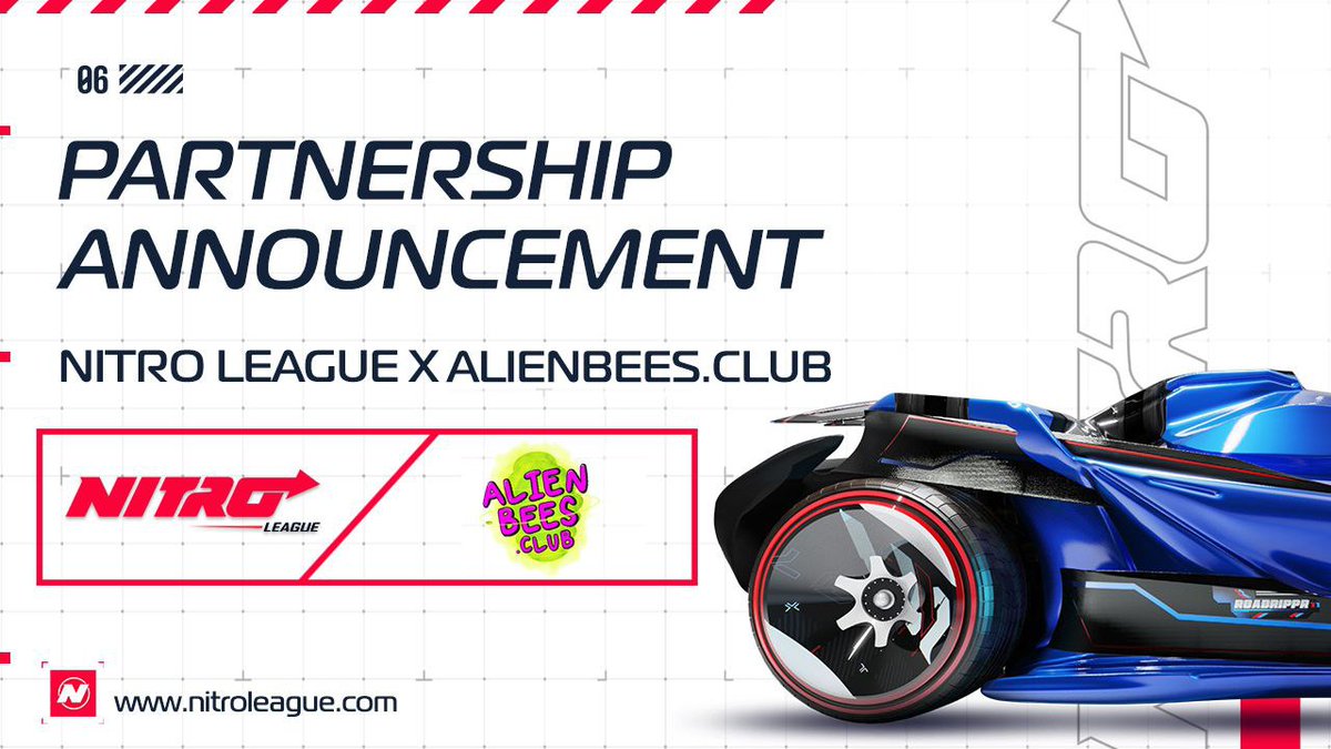 nitroleaguegame's tweet photo. $NITRO partnership announcement 📣

Racers, welcome our newest partner 
@AlienBeesClub

Get an Alien Bees Nitro Car and a piece of Hiverse Land when you hold an Alien Bees Club NFT 👽🐝

Race it on Nitro track or on the Hiveverse! 

For full details 👉https://t.co/fXmeq7T0TI https://t.co/Rq2G9jcRVu