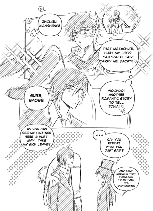 #zhongchi rkgk

childe try his best to create their romantic scene but zhongli is just too dense😂 