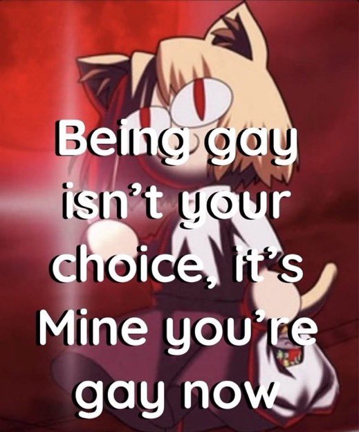 reactjpg's tweet photo. being gay isn’t your choice it’s mine you’re gay now melty blood neco-arc https://t.co/88EpVwMpEI