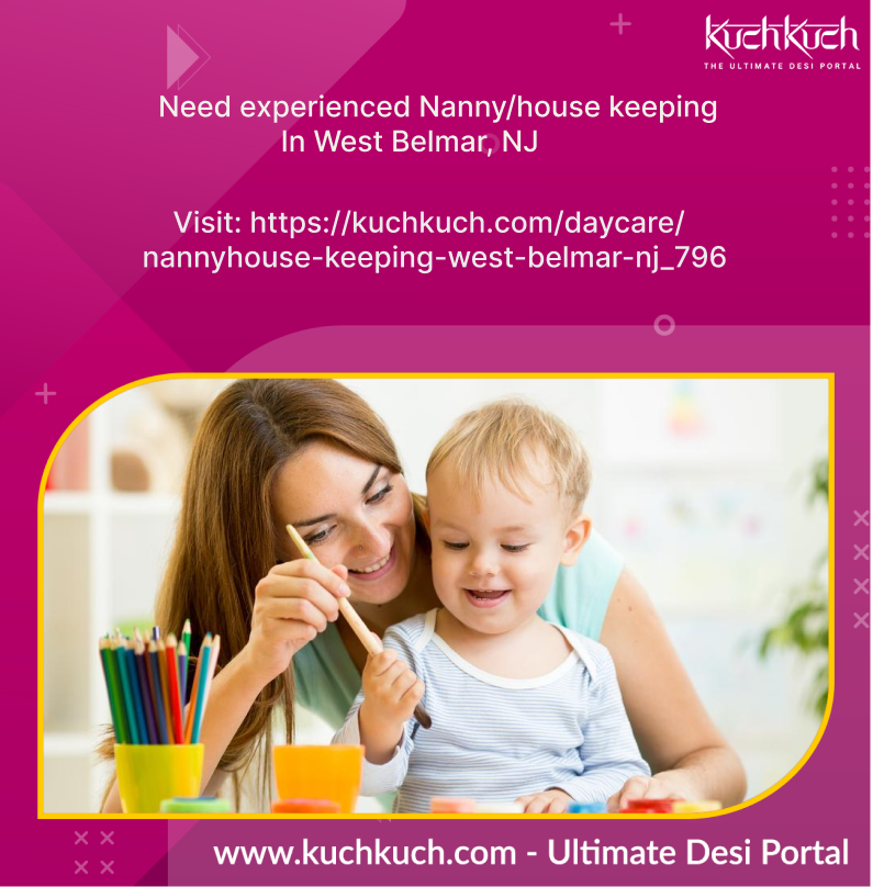 kuchkuchdotcom's tweet image. Need experienced nanny/house keeper In West Belmar, NJ 08873
For more details kuchkuch.com/daycare/nannyh…

#nannyinnewjersey #nannyinwestbelmar #westbelmarnanny #westbelmarbabysitters #newjerseybabysitters #childcareservicesinNJ #Housekeepersinnewjersey #housekeepersinwestbelmar