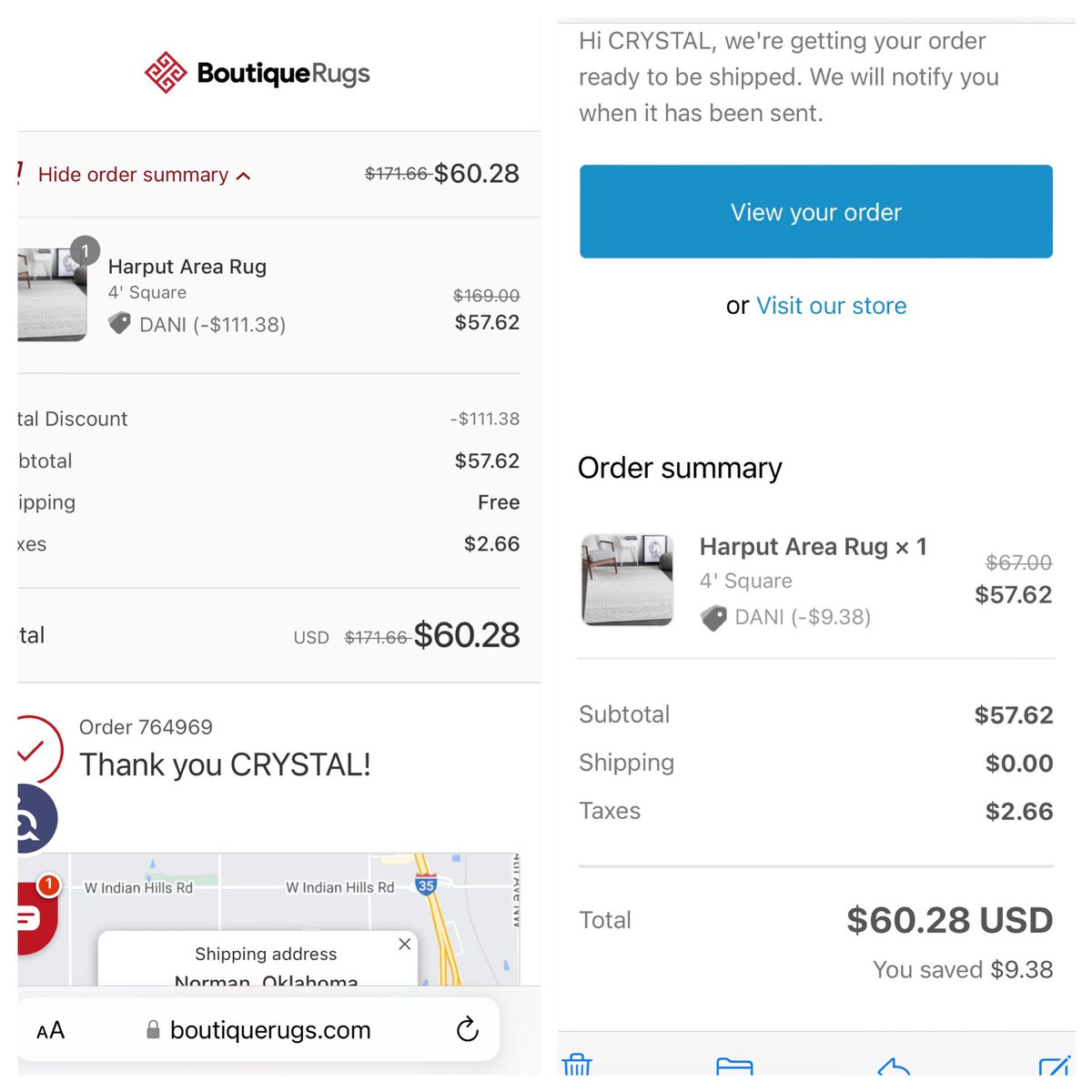mrscrystalrose's tweet photo. Is this an example of high-low pricing? @BoutiqueRugs #deceptivesalestactics https://t.co/DIRBlcwehZ