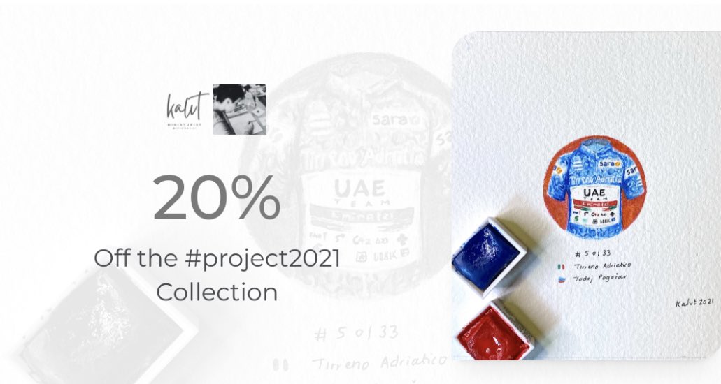 Get 20% Off the #Project2021 Collection 

#cyclinglife #cyclingart #uciworldtour #artist #artwork #artcollection #artcollector 

mailchi.mp/f0fc2dbd4c26/2…
