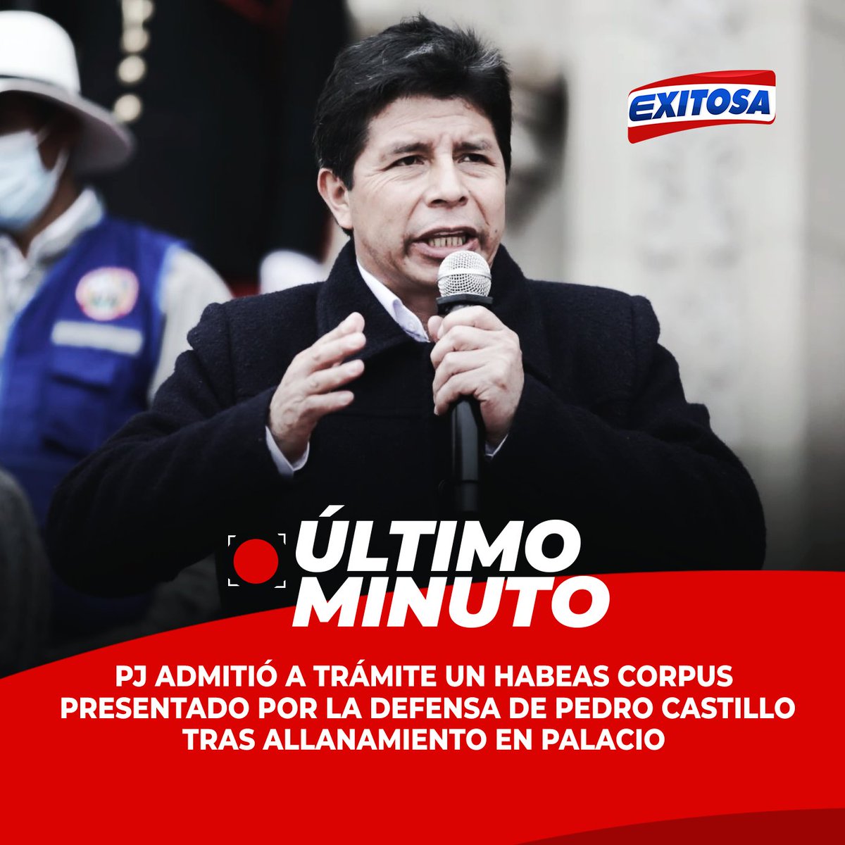 🚨 #LOÚLTIMO | PJ admitió a trámite un habeas corpus presentado por la defensa del presidente Pedro Castillo contra el fiscal Hans Aguirre, integrante del Equipo Especial de Fiscales contra la Corrupción, y el coronel PNP Harvey Colchado por la diligencia a Palacio.