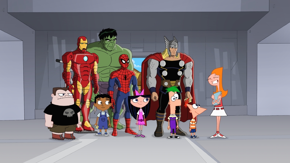Disney_Wiki's tweet photo. Today marks the 9th anniversary of #PhineasAndFerb: #MissionMarvel.
When Dr. Doofenshmirtz's latest invention causes the Marvel heroes to lose their powers, they team up with Phineas and Ferb to save the world from Doofenshmirtz and the Marvel villains. https://t.co/EPaGxFqI5l