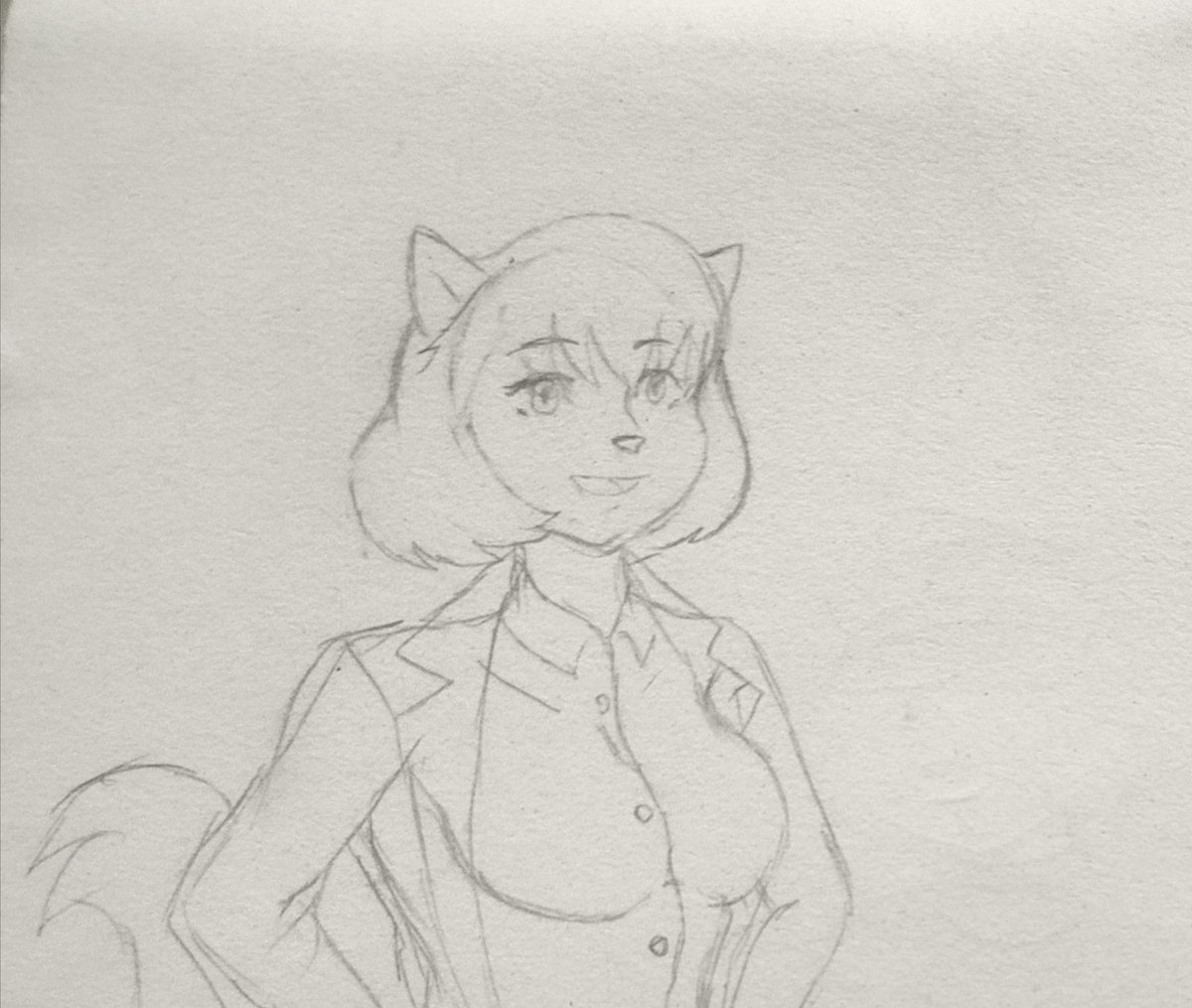 Not in da more for colour, so here Sketch Abby 
#SWATkats #swatkatsfanart #abby #furru #sketch