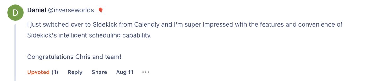 Christopher_Ake's tweet photo. @ProductHunt @Sidekick_Ai_ what some peeps had to say https://t.co/kJF23Yaein