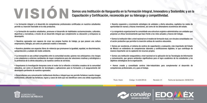 ConalepBQA's tweet photo. "Somos una Institución de Vanguardia en la Formación Integral, Innovadora y Sostenible; y en la Capacitación y Certificación, reconocida por su liderazgo y competitividad."
Información https://t.co/ym9NQk930V
@israeljeronimol
@MarlonM202
@Conalep_Edomex https://t.co/GkDisgEkW2
