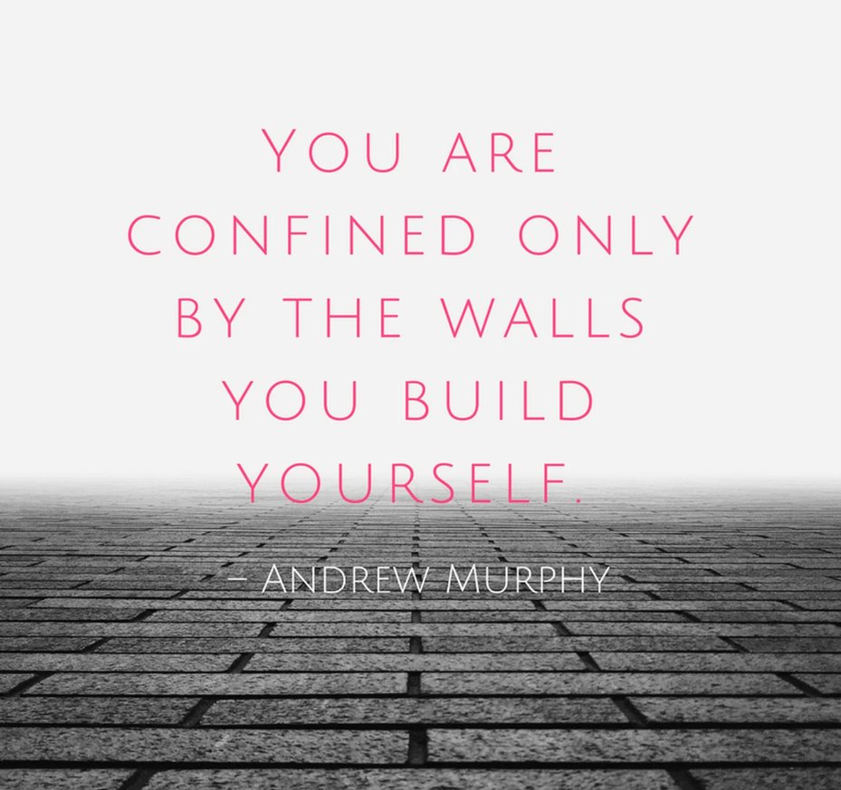 GI_for_Business's tweet photo. You are confined by the walls you build yourself.
#mondayvibes #mondaymotivaton #monday #happy #stateofmind #positivity #youcanhandleanything #youcandoit  #youareinchargeofyourlife #life #quotes #frameofmind #changethewayyouthink #confined #walls #breakfree #wordsofwisdon https://t.co/UCCCOZyIej