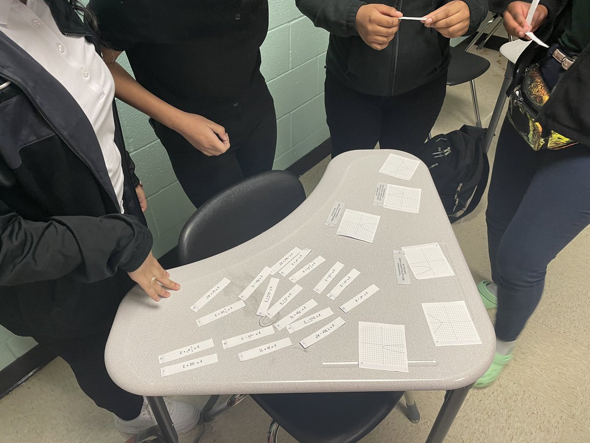 MrYoungCMS's tweet photo. Algebra 1 @JCM_ECH students completing a card sort activity at the end of class to solidify our understanding of transformations! #BBAM #Algebra1 #Tranformations #ECHfamily #JMCSS https://t.co/AMOgNQNXDb
