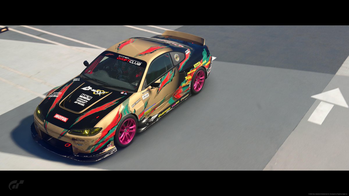 EzumeModesto's tweet photo. #PS5Share, #GranTurismo7 #ModestoDesigns #Custom #Livery #Design #GT7 #scapes #photo #Nissan #s15 #Drift https://t.co/53qdIx7XWa
