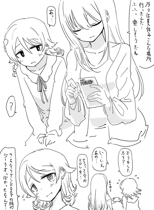 さよならアンドロメダごっこをするノリがいい渋谷凛と森久保乃々ちゃんを描きました 