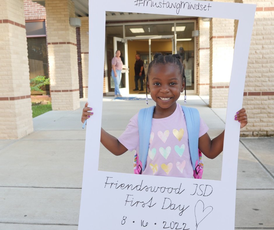 friendswoodisd's tweet photo. There's nothing like the first day of school! We love seeing students back in classrooms ๐ Let's make this a great year, Mustangs! #FISDFirstDay #MustangMindset
We want to see your first day pics - respond to this thread! See more ๐ธ on #SmugMug https://t.co/MUEAJputV6 https://t.co/qX5SZ9Mhat