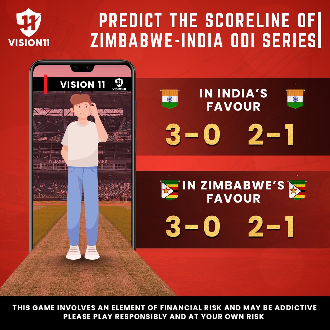 Vision11ofc's tweet photo. Cricket craze is overloaded🤩
Toh kya lagta hai kya score rahega India ka Zimbabwe ke against🧐
Apne jawab comment karna na bhule😎👇
#vision11 #fantasycricket #INDvsZIM #TeamIndia #cricketquiz #quiz #guessit #predict #fantasysports #cricketcraze #cricketlove #PredictandPlay https://t.co/6mLfEmWtrz