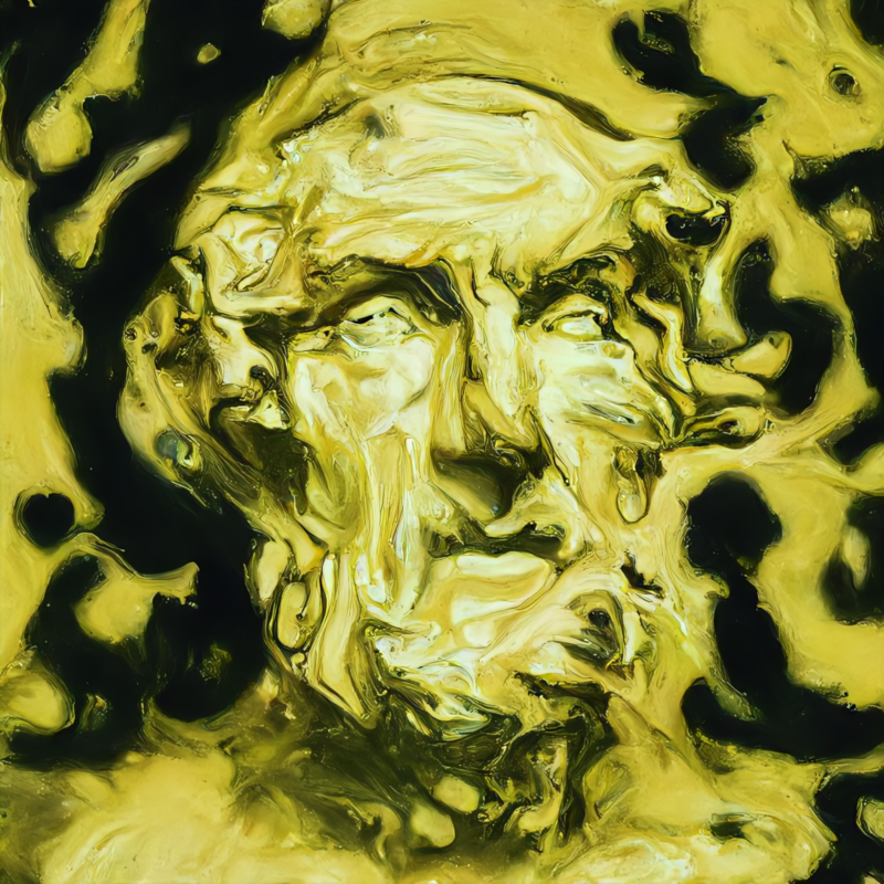 OakOrobic's tweet photo. Ancient poet - 4 variations of #paintpourdiffusion on a marble head of Homer at the British Museum #paintpour #discodiffusion #AIart https://t.co/j6cM5q3O9e
