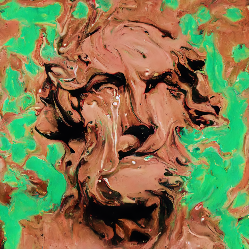OakOrobic's tweet photo. Ancient poet - 4 variations of #paintpourdiffusion on a marble head of Homer at the British Museum #paintpour #discodiffusion #AIart https://t.co/j6cM5q3O9e