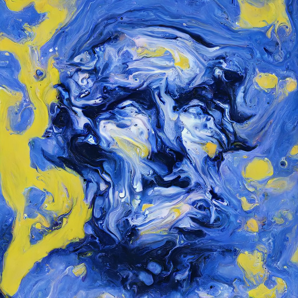 OakOrobic's tweet photo. Ancient poet - 4 variations of #paintpourdiffusion on a marble head of Homer at the British Museum #paintpour #discodiffusion #AIart https://t.co/j6cM5q3O9e