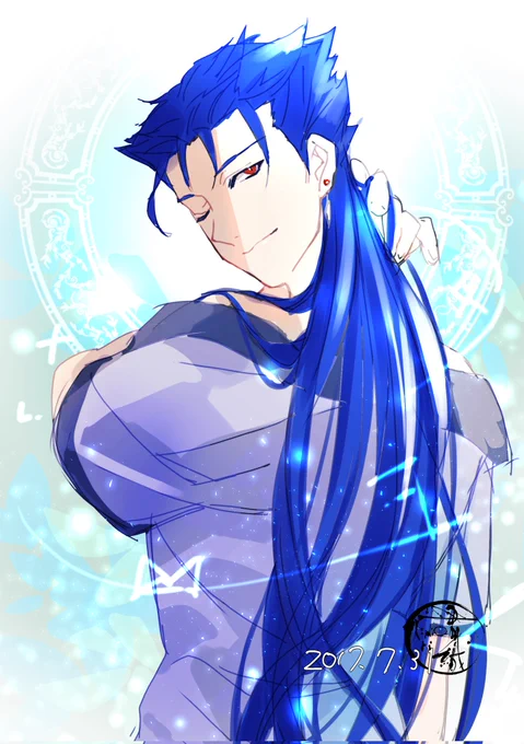 #100日チャレンジ #100枚チャレンジ #FGO   【鯖入手順】 キャスニキはマシュのお尻ファーストタッチを奪った罪でうちでは第二再臨までしかしない刑に処されています。  11.クー・フーリン (キャスター)   ※日付は召喚日
