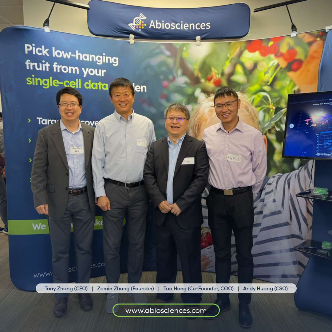 Open House fun in the summertime!  
We mingled with prospects, neighbors, and colleagues with our new booth as the backdrop.  If you missed this event, visit our booth at a conference this fall.  
#Abiosciences #Singlecellgenomics #drugdiscovery #research #biotech