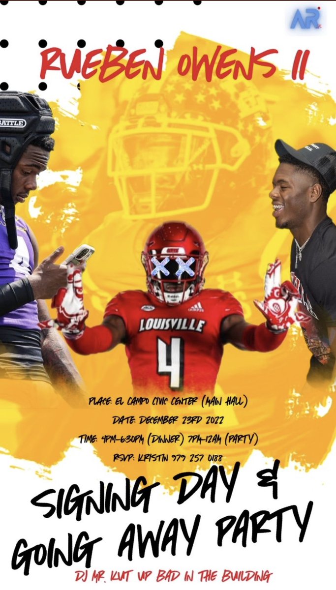 ii_rueben's tweet photo. “King of the Ville” Graduation, Signing Day &amp; going away party. Put this on your calendar it’s going to be epic. Remember it’s a Marathon not a Sprint 😎 #OwnWave #MyJourney #BlessedOne #LastRide https://t.co/s4DH62LgAz