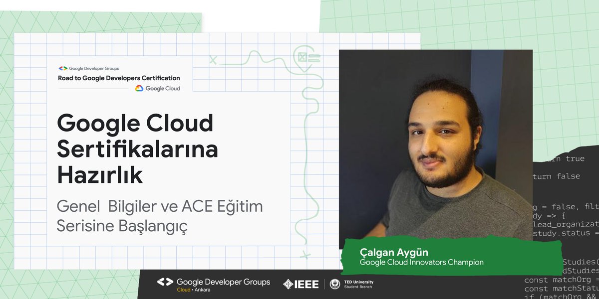 GDG Ankara (@gdgankara) on Twitter photo 20 Ağustos, saat 14.00'da TED Üniversitesi Çok Amaçlı Salonu'nda Google Cloud Sertifikalarına Hazırlık konuşmak için toplanıyoruz. Çalgan Aygün'ün (<a href="/calganaygun/">Çalgan Aygün</a>) sunumuyla sertifika programlarını tanıyacak ve ACE sertifikası hazırlık grubunun ilk eğitimini gerçekleştireceğiz! 🌟 20 Ağustos, saat 14.00'da TED Üniversitesi Çok Amaçlı Salonu'nda Google Cloud Sertifikalarına Hazırlık konuşmak için toplanıyoruz. Çalgan Aygün'ün (<a href="/calganaygun/">Çalgan Aygün</a>) sunumuyla sertifika programlarını tanıyacak ve ACE sertifikası hazırlık grubunun ilk eğitimini gerçekleştireceğiz! 🌟