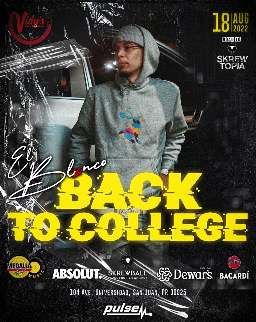 ggallardoent's tweet photo. Mañana @Moffapr &amp; friends en Club Aura, Mayagüez!! Jueves @elblxnco_ en el Vidy’s Ave. Universidad !! @pulsentertain #backtocollege https://t.co/xxgt1WATxV