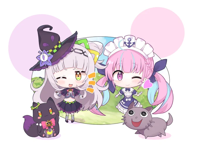 シオンちゃん、4周年おめでとー!※寄せ集めのイラストですみません#シオンの書物 #紫咲シオン4周年記念 