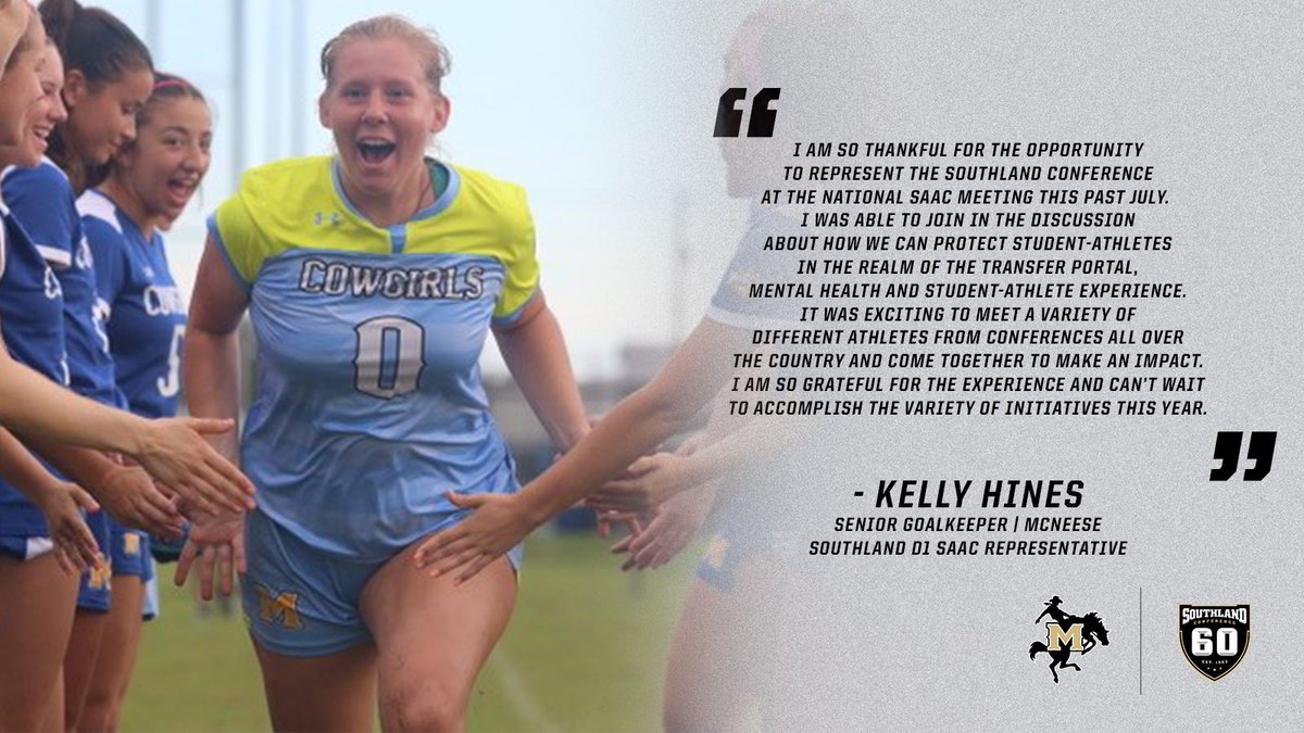 Here's what McNeese goalie and DI SAAC rep Kelly Hines had to say about her experience at last month's summer convention❗️ #Southland60 #GeauxPokes