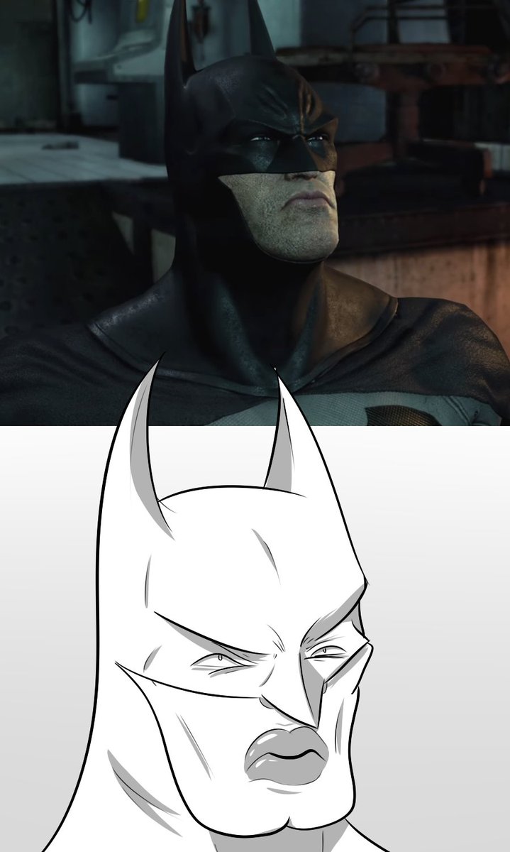Went back to playing Arkham Asylum, and for the life of me I cannot get over Batman's furious pouting. It's too good!