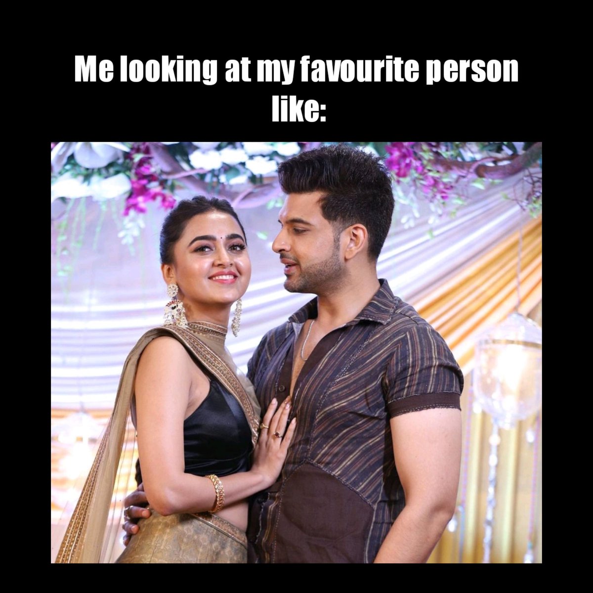 filmytalksmedia's tweet photo. Find a guy like Karan Kundrra the way he looks at Tejasswi Prakash is just priceless💥💜😍

Tag #TejRanFam💥

#filmygyantelly1  #KaranKundrra #TejasswiPrakash #TejRanFam #TejRan #love #memes   #filmygyantelly1memes #couplememes #EvilEyesOffTejRan https://t.co/JfB9eFEEMP