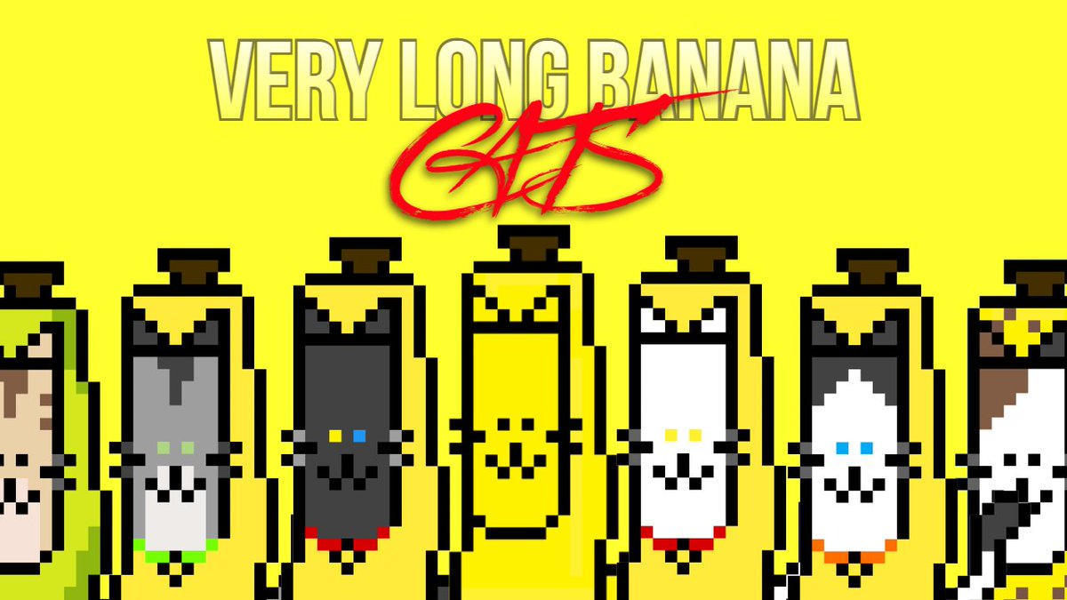 verylongbanana's tweet photo. 🍌Very Long Banana Animals🍌0.00877eth(polygon)
https://t.co/dnzC6sZEpP

🐥Very Long Banana Moon Birds🐥Free mint
https://t.co/R8WYve3EAv

🐈Very Long Banana Cats🐈0.005eth(polygon)
https://t.co/NJwbZ1Zy9V

🦍Very Long Banana Gorilla🦍
Coming soon..🍌 https://t.co/qPmSx2v3uH