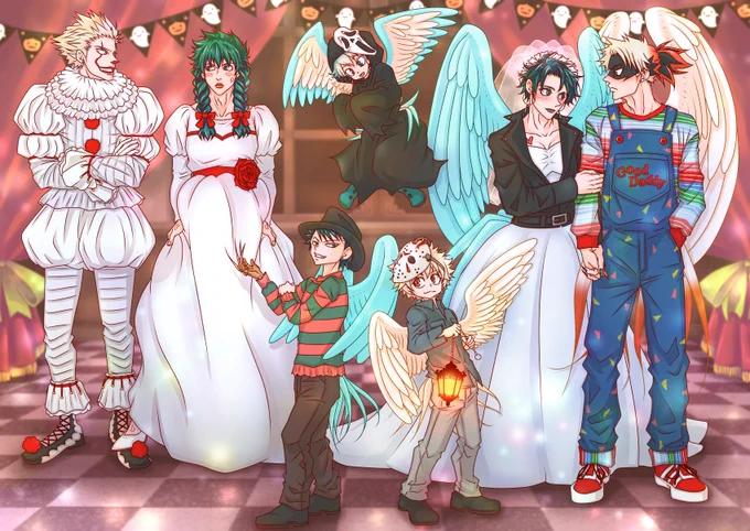 何も描けていないので、過去のファミリーコスプレシリーズを再掲。ハロウィンのホラーシリーズは、定番のホラーキャラことミス貞子が入っていなくて、個人的には「忘れてた」という絶望感(苛立ち?)があります何故テレビから出てくる彼女を忘れていたのか……無念なり。  
