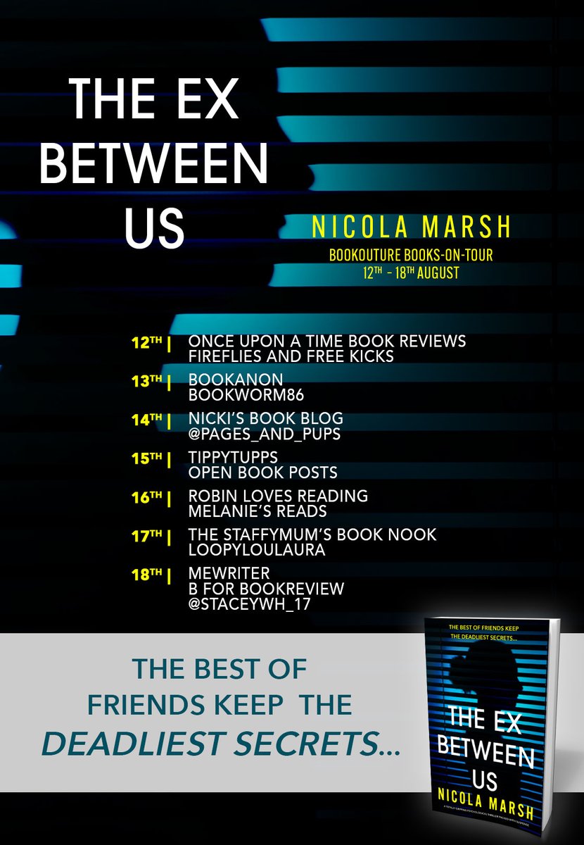 StinaStaffyMum's tweet photo. Today I am excited to share my #BookReview for the tense domestic thriller #TheExBetweenUs by @NicolaMarsh on my stop for the #BlogTour. Published by @Bookouture on 12th August, and available now for purchase.
https://t.co/uxPy0ZC1zD https://t.co/w5t3H5EYwN