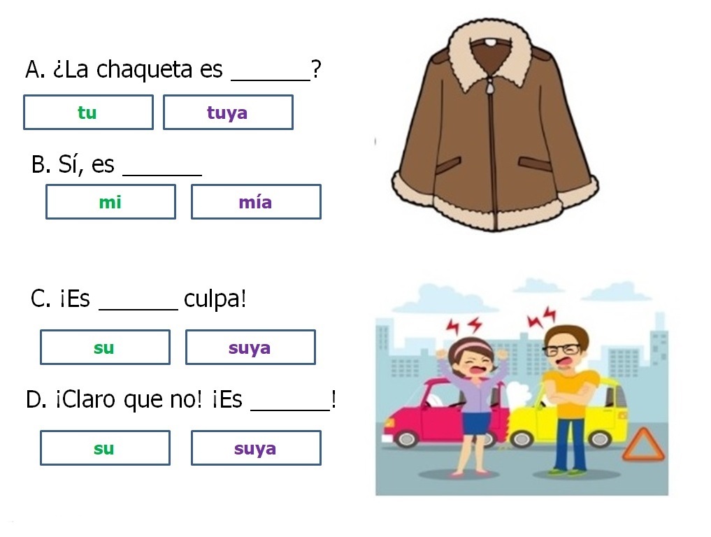 SpanishMucho's tweet photo. 🇬🇧 Possesives. Adjective or pronoun? Do you know the right answers? You'll find them here: https://t.co/xmHXf74KVF If you need help: https://t.co/udumjgyxAk Here entertaining tests: https://t.co/5vpNqqJWnw Have fun! ツ
#spanish #pronombresposesivos #spanishfun #spanishgrammar https://t.co/LlwoLZ3nbL