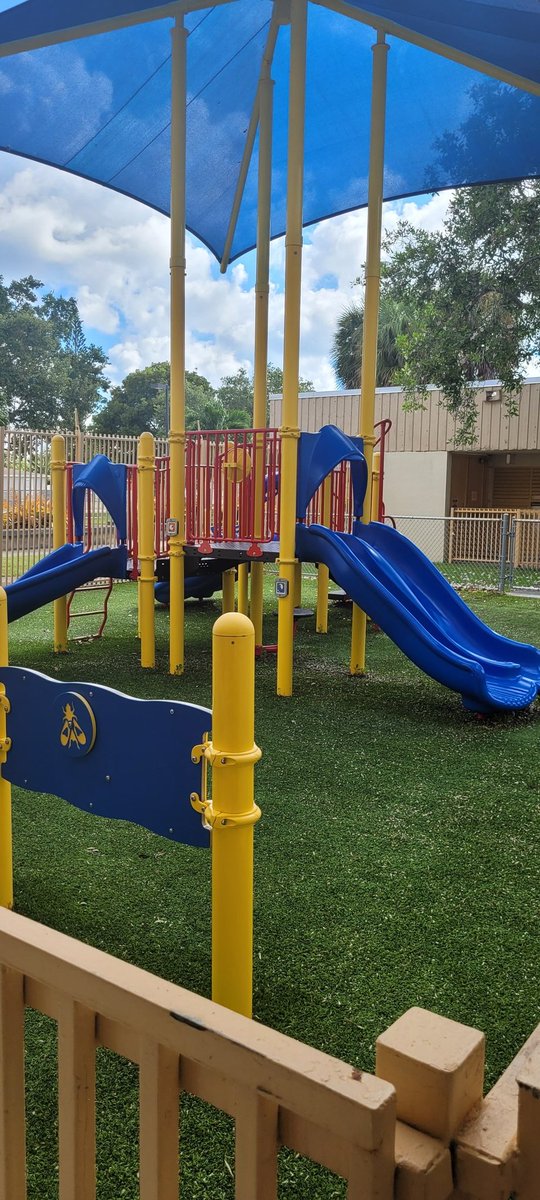 CampbellDriveK8's tweet photo. Playgrounds getting spruced up for our students. We've missed the smiles and giggles. 
#cdk8sohappytogether #cdk8mightydragons https://t.co/znAt1VjYNP
