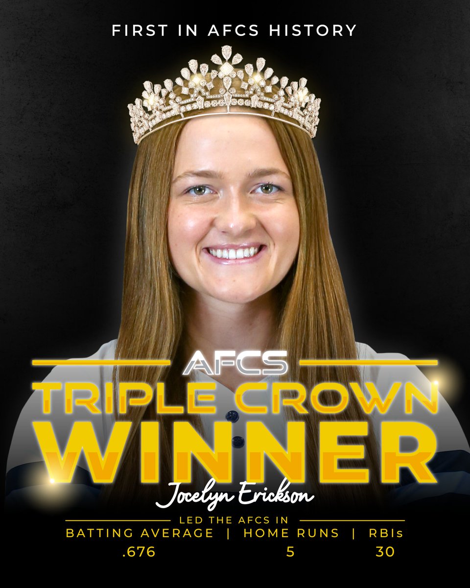 ✨ History Made ✨ @joceyerickson ✅ National Champion ✅ Most Outstanding Player ✅ #AFCS2022 Triple Crown Queen ...and all before heading to @OU_Softball 😏🥎