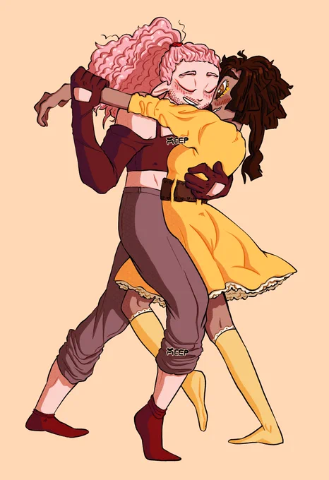OLD art but im looking thru my files and i miss my 2021 ocs. lesbianism 