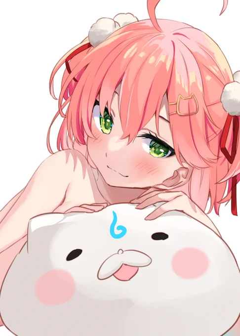 ふんわりもちもちでちょっとひんやりしてそうな35Pとみこち#miko_Art #みこのなつやすみ 