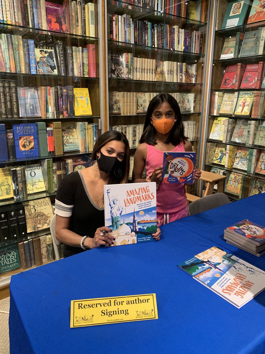 RekhaSRajan's tweet photo. Thank you to one of the most beautiful children’s bookstores #nyc for a great signing opportunity of not one, but two of my books! ⁦@BooksofWonder⁩ #amazinglandmarks ⁦⁦⁩ ⁦@Scholastic⁩ #thisismusic ⁩ ⁦@WorkshopBooks⁩  🗽🥁🗽🥁 https://t.co/MxaXLwXrsS