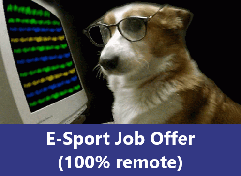 We are hiring! 

Esports Assistant: 450€ mini-job with flexible working hours (100% remote)

residency must be Germany
⬇️details in comments ⬇️