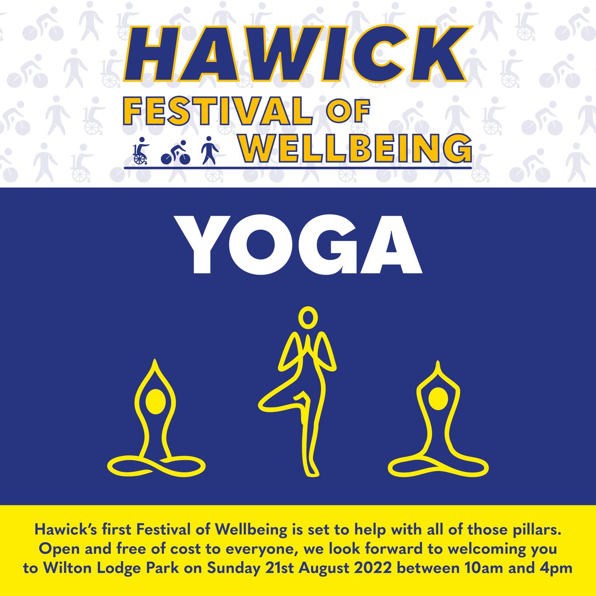 YOGA
There will be yoga sessions running throughout the day of the festival.
If you're curious about yoga come and give it a try, completely free to everyone!