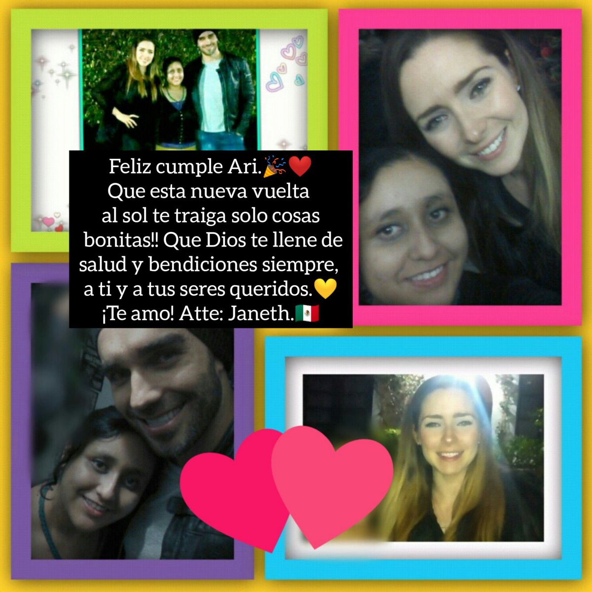 AriLovers_Inter's tweet photo. Hoy es un día muy especial pues es el cumpleaños de nuestra hermosa #ariadnedíaz 

De parte de todo #Arilovers queremos desearte un MUY Feliz cumpleaños!!!

Esperamos te la pases increíble 😘😘🎂🎂🎂🥳🥳🥳 https://t.co/v22961oS3O
