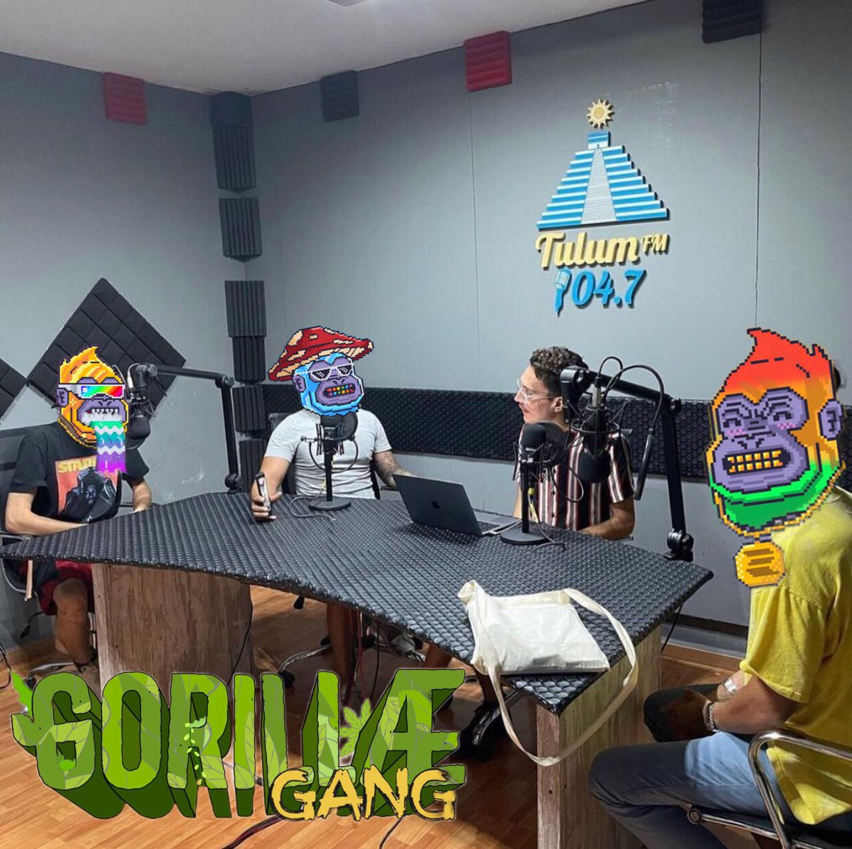 ProfeMicelio33's tweet photo. GM ☀️🎙 📻 
@eliodefi @pacoaloo &amp; @JonathanRend0n Talking about @GorillaeNFT Green Projects on Tulúm ♻️🌴🌎🦍 https://t.co/3MJF4P0wan