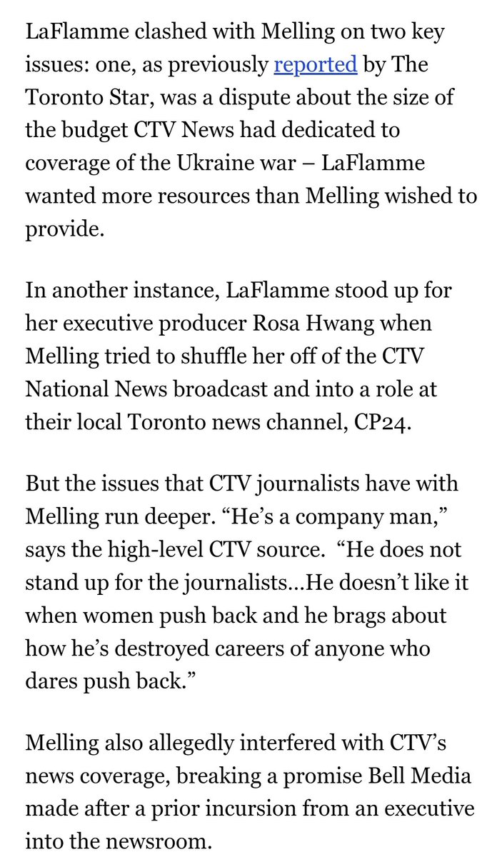 NarkPetro's tweet photo. @ConsumerSOS @LisaLaFlamme_ #MELLING SHOULD BE FIRED. This is the most outrageous anti-female behavior and should not stand. This man is disgusting and does not belong in Bell Media. I'll never watch CTV News again if this isn't corrected. https://t.co/oxizk8BgBb