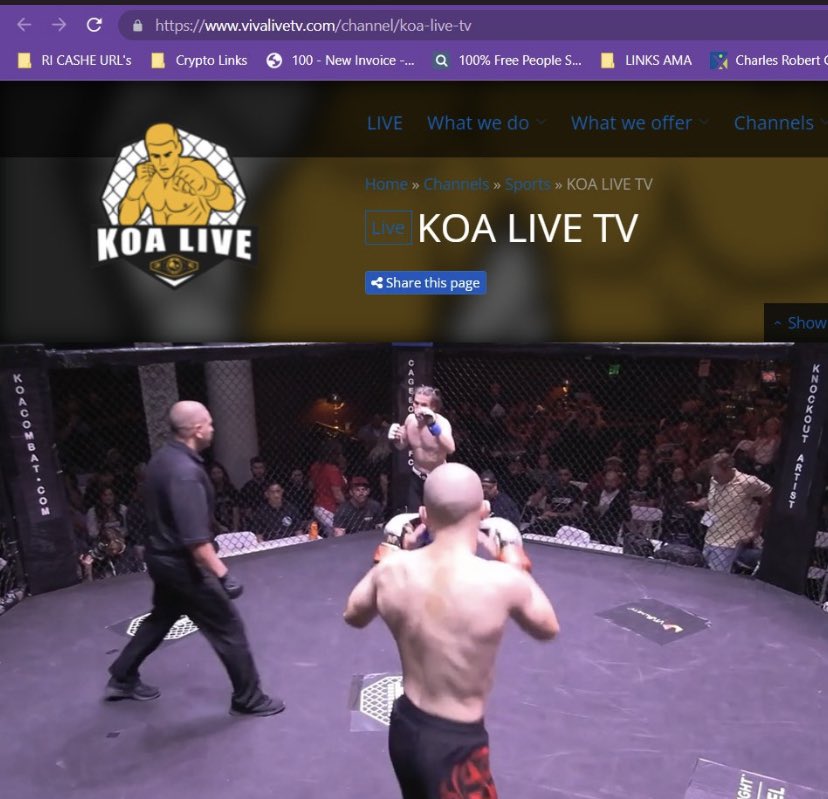 TattoodYoda1's tweet photo. 🔥For those interested in watching the Live Fight on Aug 20th, the link below will direct you to our #KOACOMBAT SPORTS TV CHANNEL🥊
🔸WATCH IT LIVE AUG. 20, 2022! SEE YOU THERE FIGHT FANS!
#KOACOMBAT @KoaCombat
#cageboundfc
https://t.co/LqaBwPEsJm
https://t.co/iFLyjjZFxE… https://t.co/z4V63y8Dog