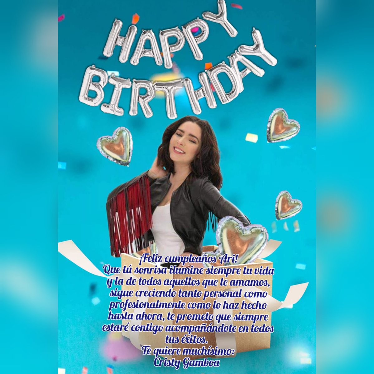 AriLovers_Inter's tweet photo. Hoy es un día muy especial pues es el cumpleaños de nuestra hermosa #ariadnedíaz 

De parte de todo #Arilovers queremos desearte un MUY Feliz cumpleaños!!!

Esperamos te la pases increíble 😘😘🎂🎂🎂🥳🥳🥳 https://t.co/a7lTICm1PJ